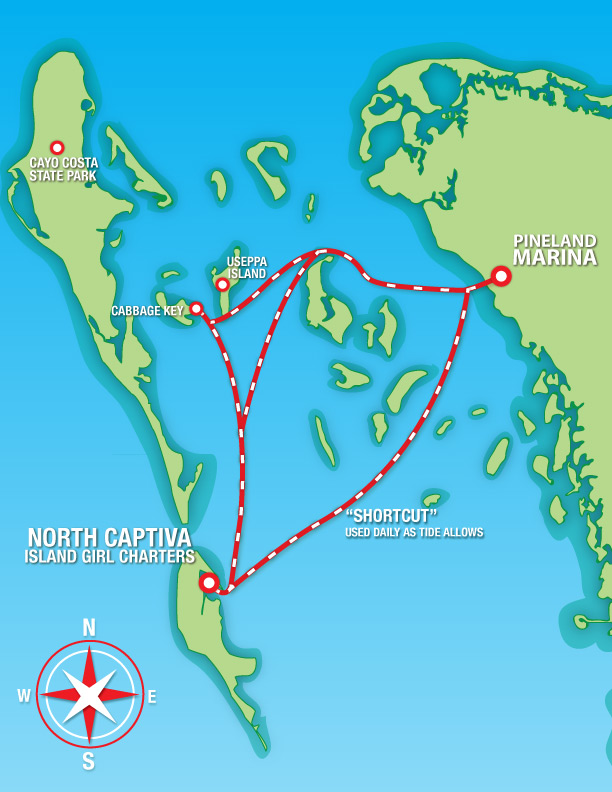 North Captiva Island Girl Map